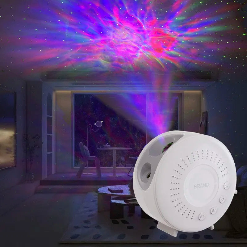 Žvaigždėto dangaus projektorius – galaktikos ir ūko naktinė lempa romantiškai atmosferai
